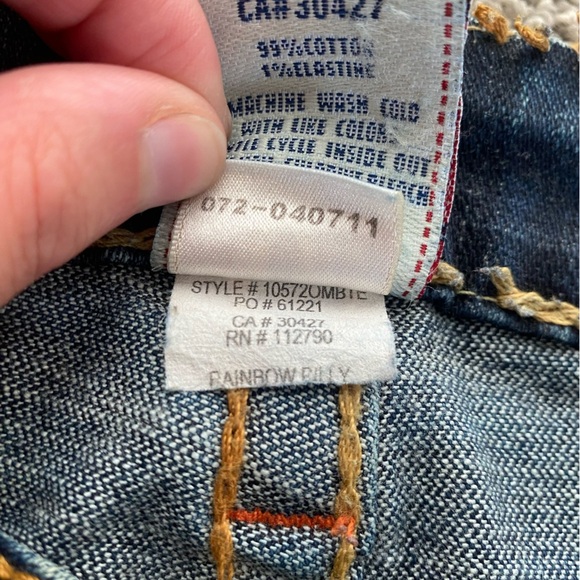 Y2K True Religion Womens Rainbow Billy Lowrise Flare‎ Jeans Size 29 - Picture 4 of 10